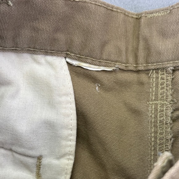 Carhartt Men's Canvas Cargo Work Pants Khaki Utility Pocket Relaxed Fit 35x32 - Picture 5 of 8